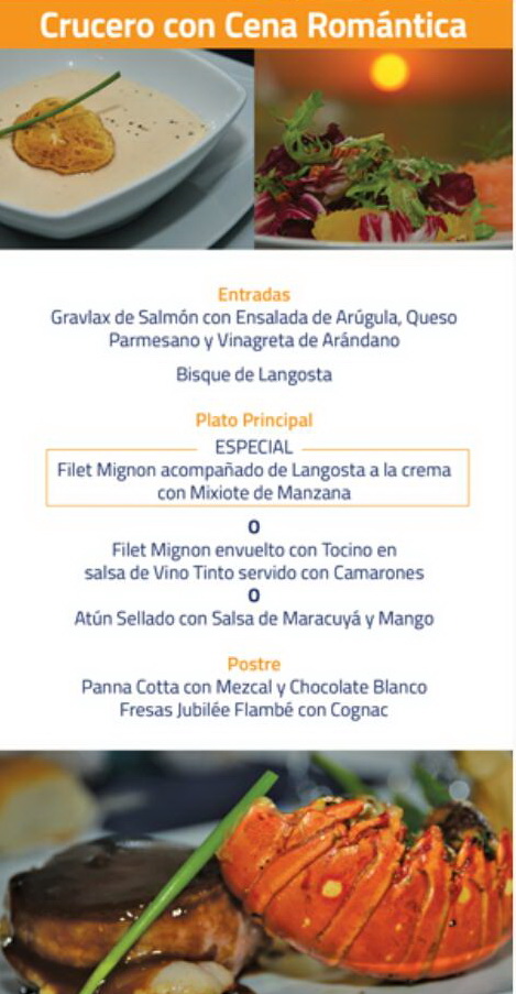 Crucero de cena romántica al atardecer a bordo del barco de ruedas Cancun Queen en la Laguna Nichupté